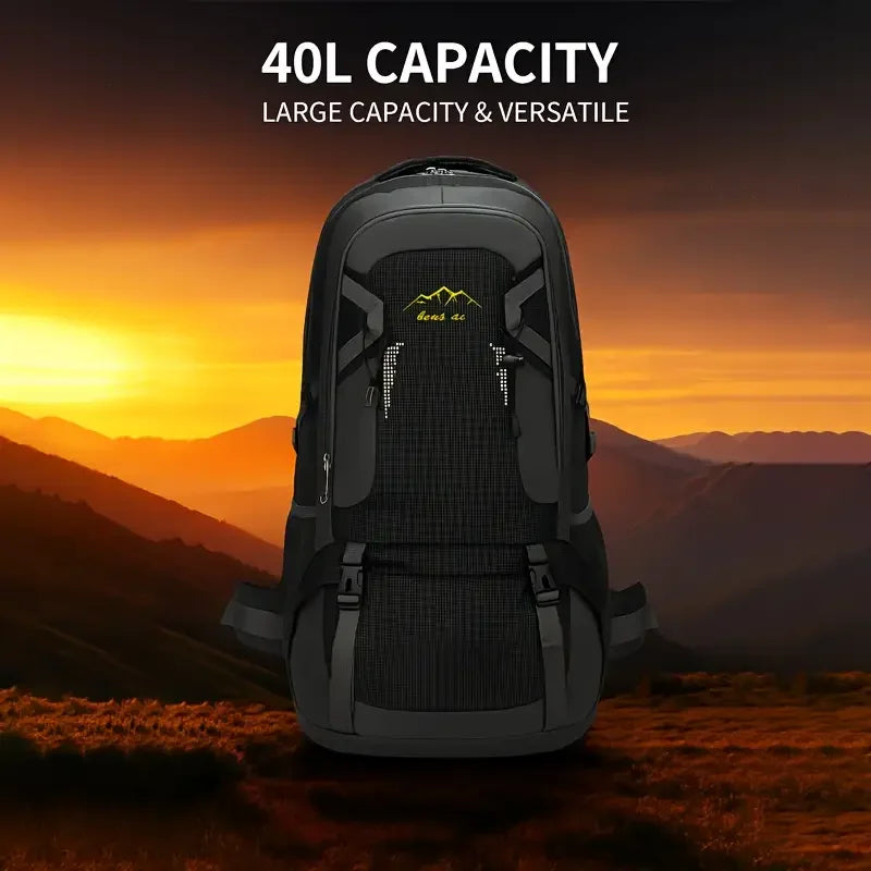 Lightweight Hiking Backpack - Durable Polyester, Adjustable Shoulder Straps, Zip Closure, Spacious Travel & Outdoor Sports Bag