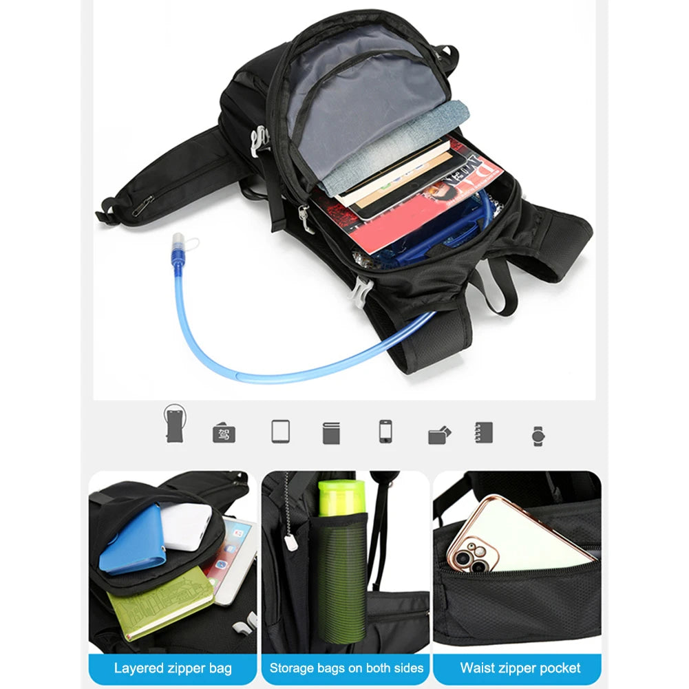 Camping Backpack Waterproof Breathable Climbing Rucksack Wear-resistant Lightweight with Eflective Stripe for Outdoor Activities