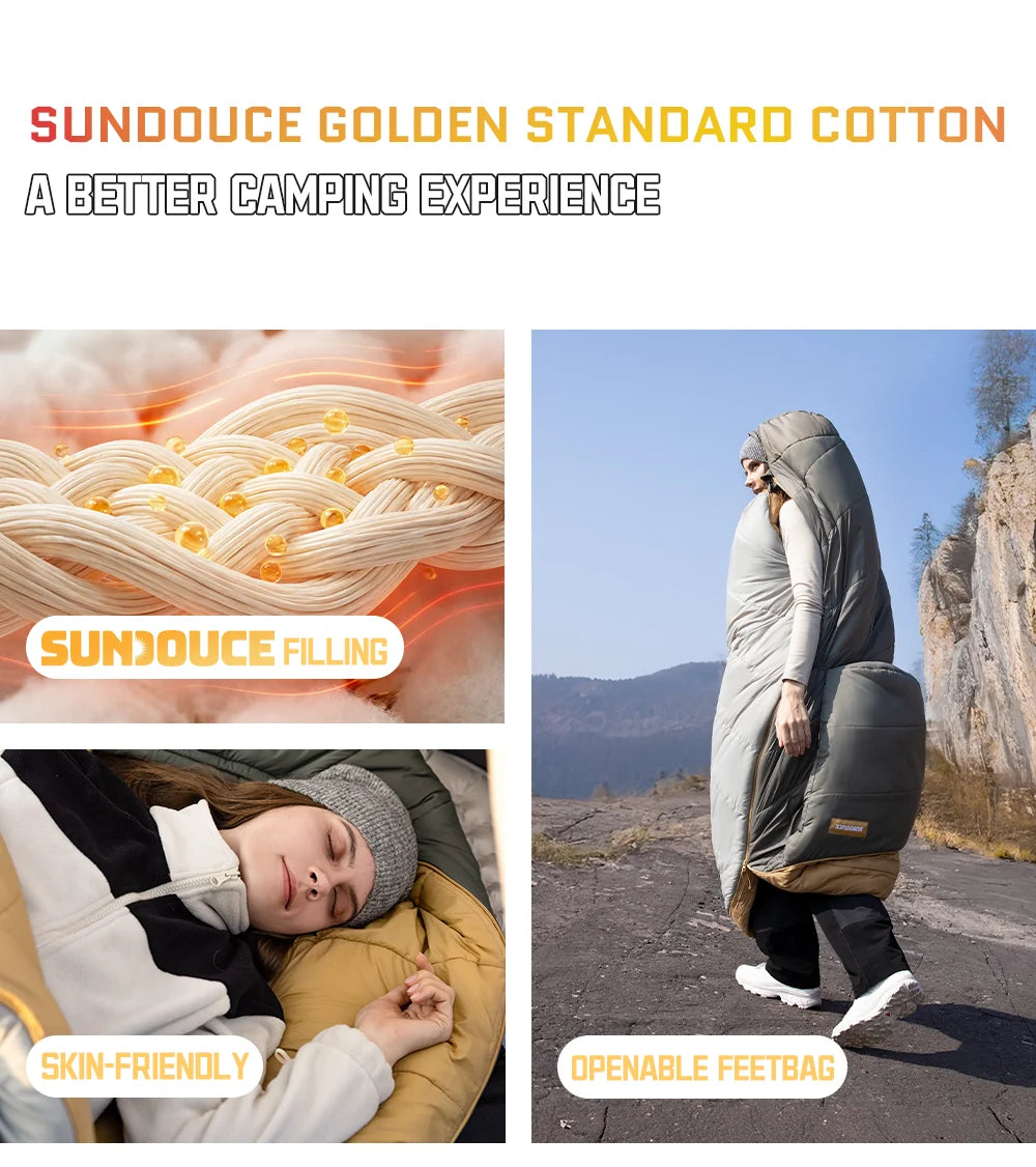 MG120 5℃ MG270 -2℃ Mummy Sleeping Bag Ultralight Camping Hiking Cotton Warm Thermal Winter Machine Wash Tour Gear