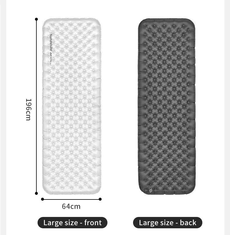 R6.5 Air Mattress 10cm Thickened Ultralight Sleeping Pad for Camping Hiking Warm Portable Outdoor Inflatable Mattress
