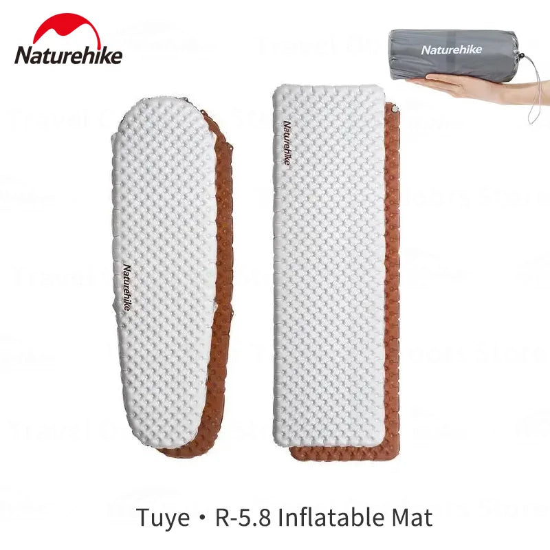 R-value5.8 Inflatable Sleeping Mattress Ultralight Portable Folding Warm Cushion Hiking Outdoor Camping Mat Bed Pad