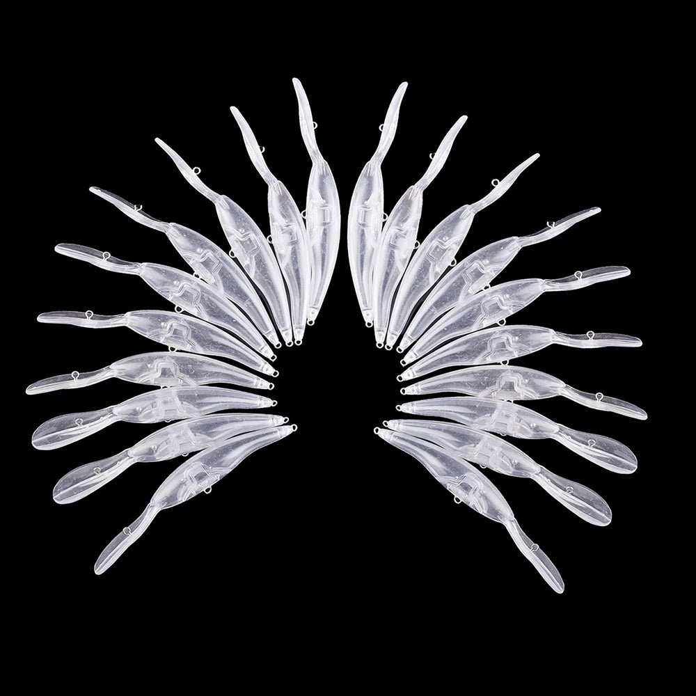 20PCS Unpainted Blanks Bait 13.5cm 12.8g Floating  Deep Water Diving Minnow DIY Handmade Artificial Fishing Lure