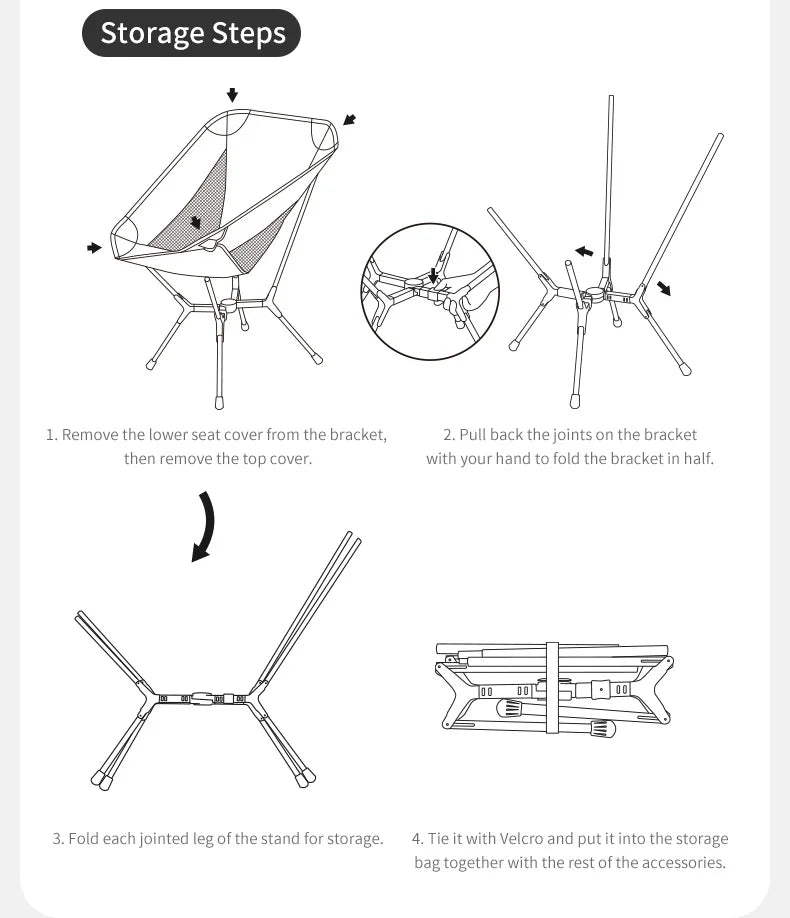 Ultralight Folding Camping Chair Aluminum Alloy , Portable Compact Backpacking Hiking Chair