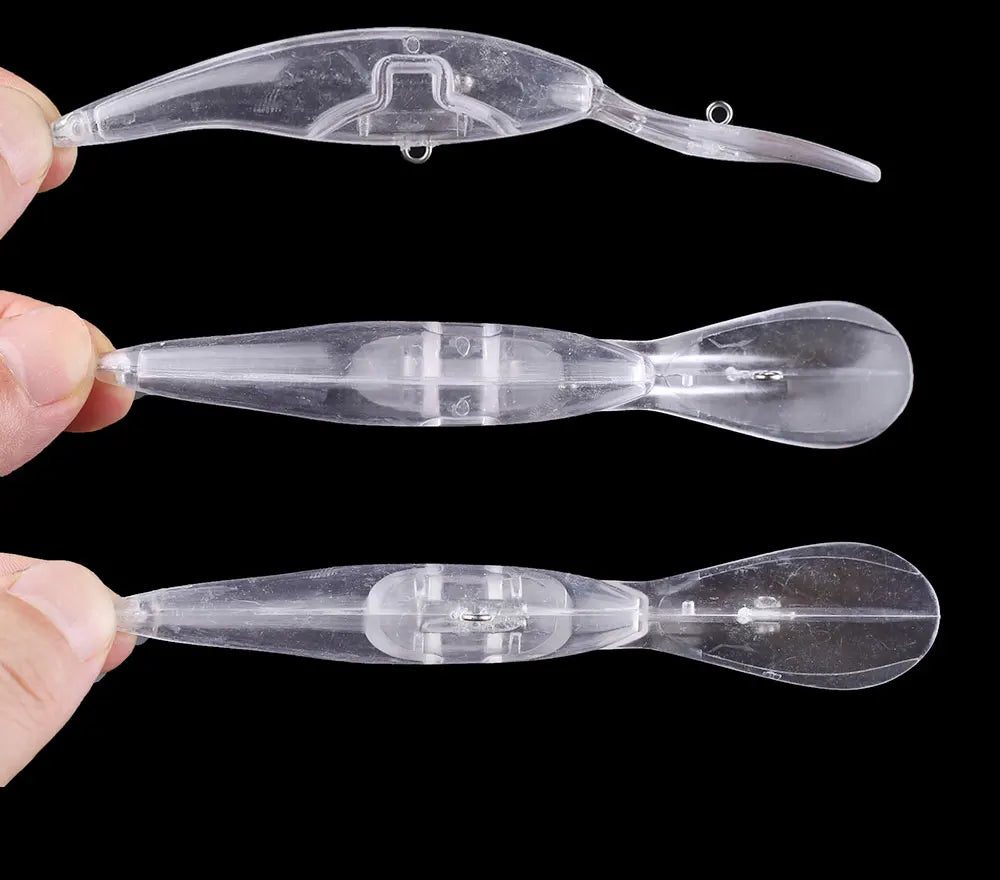 20PCS Unpainted Blanks Bait 13.5cm 12.8g Floating  Deep Water Diving Minnow DIY Handmade Artificial Fishing Lure