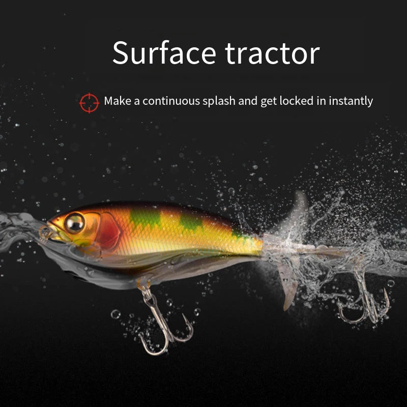 Propeller Fishing Lure 6.5cm/6g 8cm/10g Bionic Hard Bait Fishing Tackle Rotating Tail Fishing Bait Outdoor Fishing Spin Bait