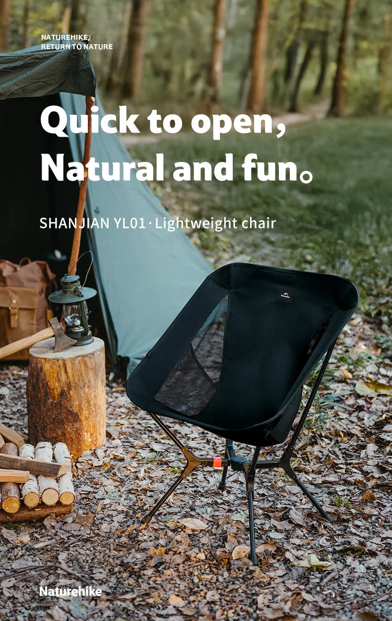 Ultralight Folding Camping Chair Aluminum Alloy , Portable Compact Backpacking Hiking Chair