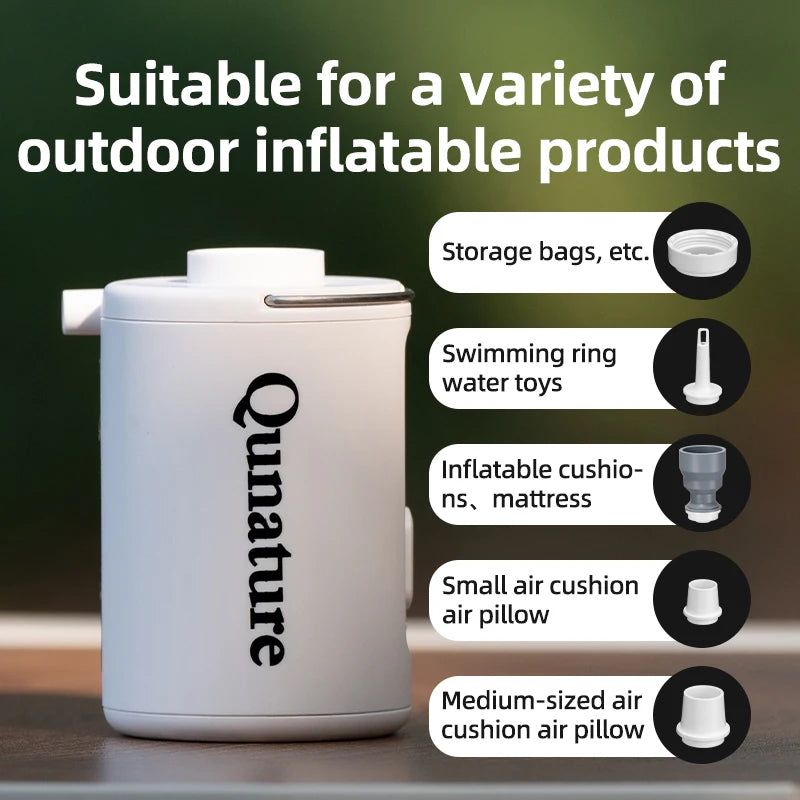 Multifunctional Electric Air Pump - Outdoor Mini Portable for Camping Air Mattress Swimming Ring Inflation & Deflation
