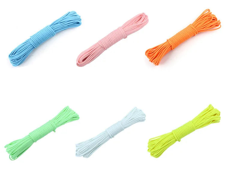 Luminous Rope 9 Strands 4mm Paracord Nylon 550 Tent Cord Outdoor Parachute Lanyard Camping Survival EDC Glow In The Dark