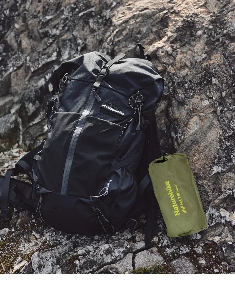 R4.6 Inflatable Mattress Outdoor Camping Ultralight Sleeping Pad Single Folding TPU Nylon Hiking Moisture-proof Mat
