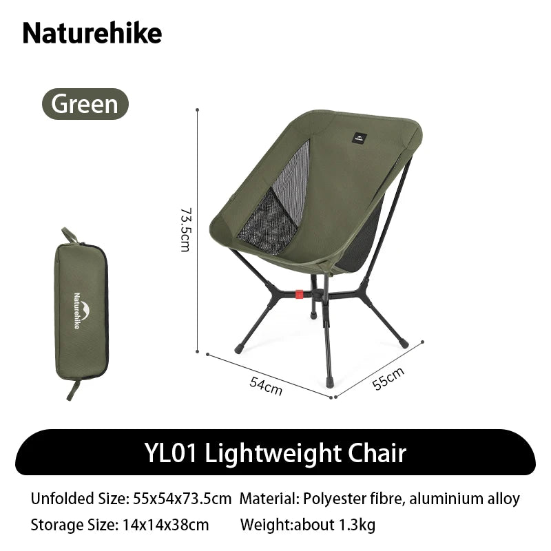 Ultralight Folding Camping Chair Aluminum Alloy , Portable Compact Backpacking Hiking Chair