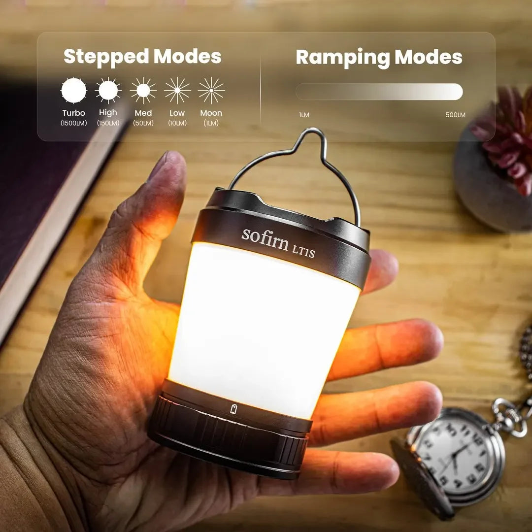 LT1S Camping Light USB C 21700 Rechargeable Powerful Torch Portable Emergency Lantern 2700K-6500K with Reverse Charging