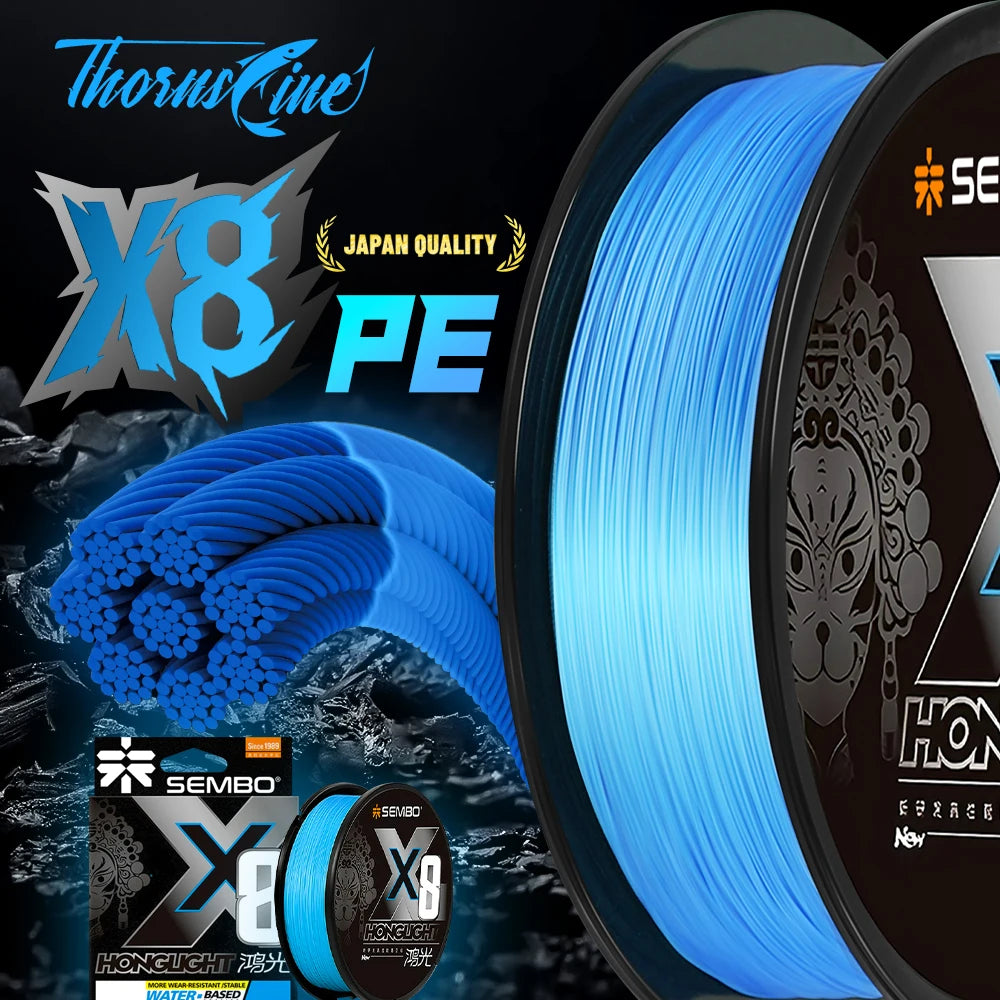 8 Strand Japan Multifilament Thin Smooth braided fishing wire X8-PE LINE Braided Fishing Line tax-free fishing gear