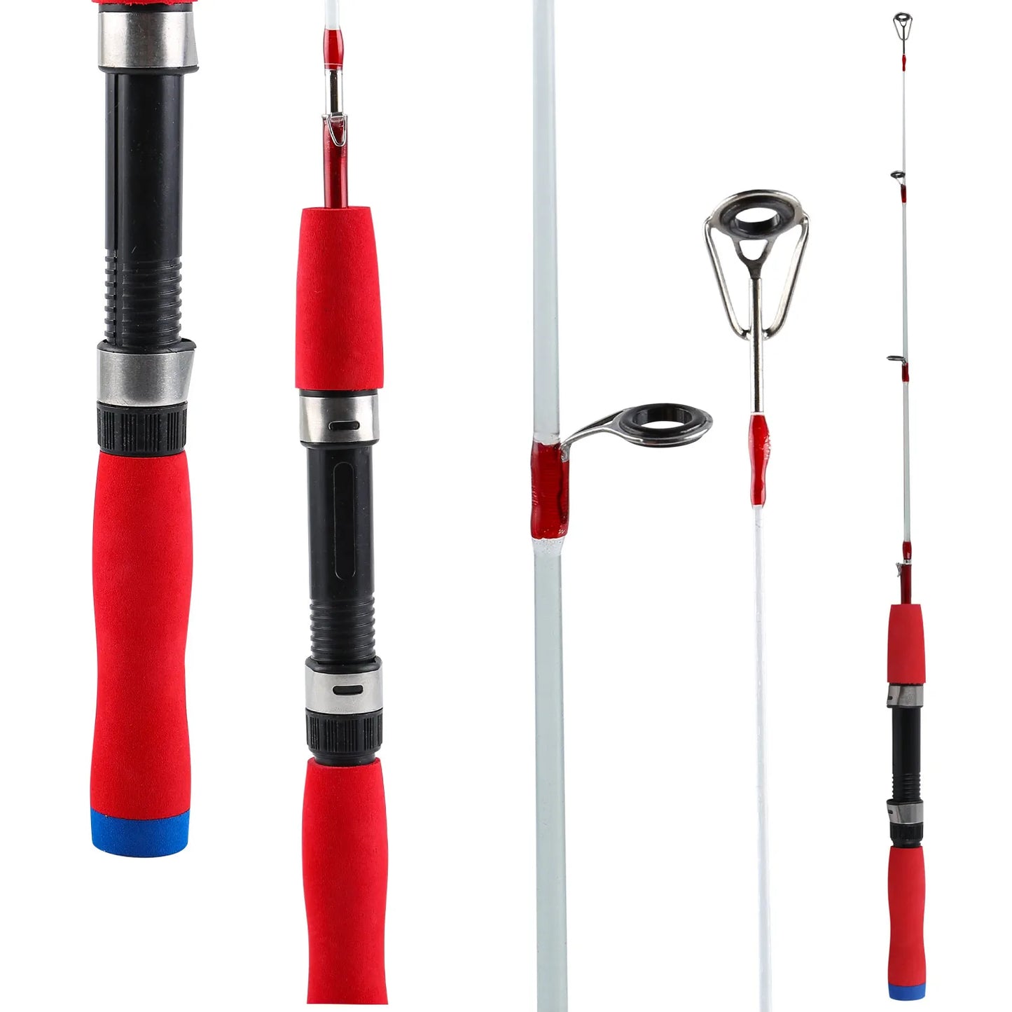 Sougayilang Ice Fishing Rod 50cm Ultralight Winter Shrimp Ice Fishing Pole Portable Spinning Casting Fishing Pole Fishing Tackle