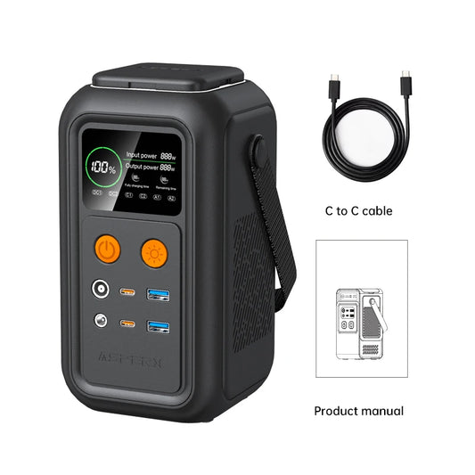 200W Power Station Camping 192Wh Lifepo4 Power Bank 60000mAh Portable Charger Battery Emergency Power USB TYPE-C Port