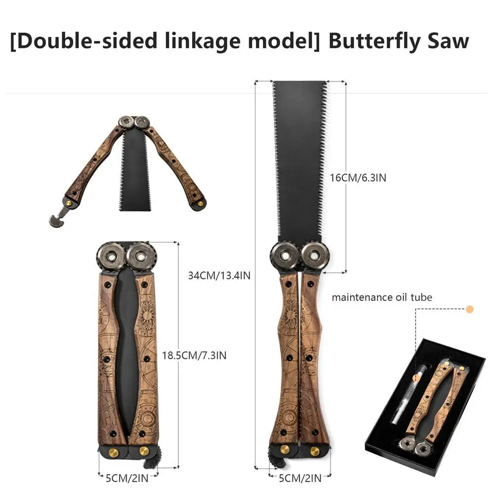 Folding Saw SK5 Steel Folding Double-Sided Saw 6.3in Woodworking Camping Saw Outdoor Survival Tool Wet/Dry Wood Flat Saw