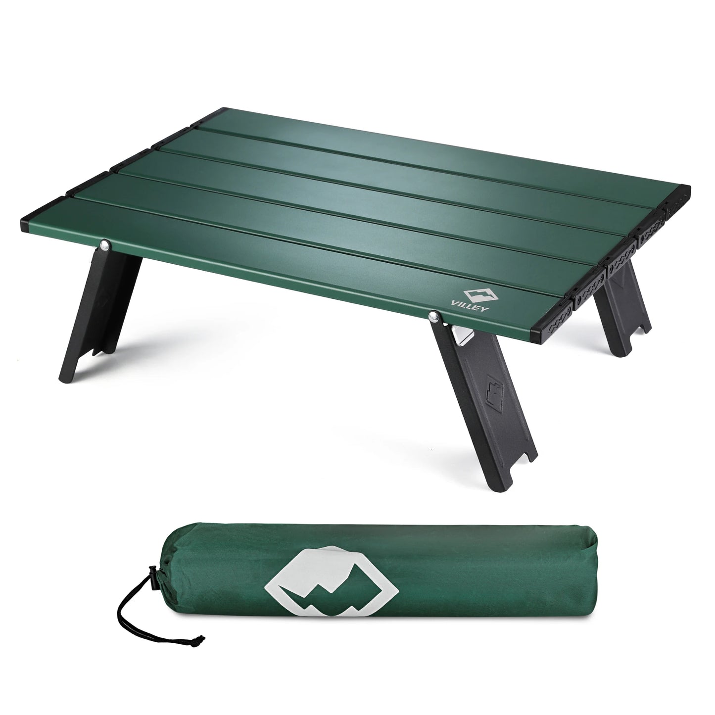 Portable Mini Folding Beach Table, Ultralight Aluminum Side Table with Carry Bag for Camping, Picnics