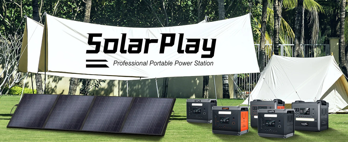 Portable Power Station 2160WH LiFePO4 Battery with 2400W (4800W Peak) AC Output Solar Generator for Garden Party