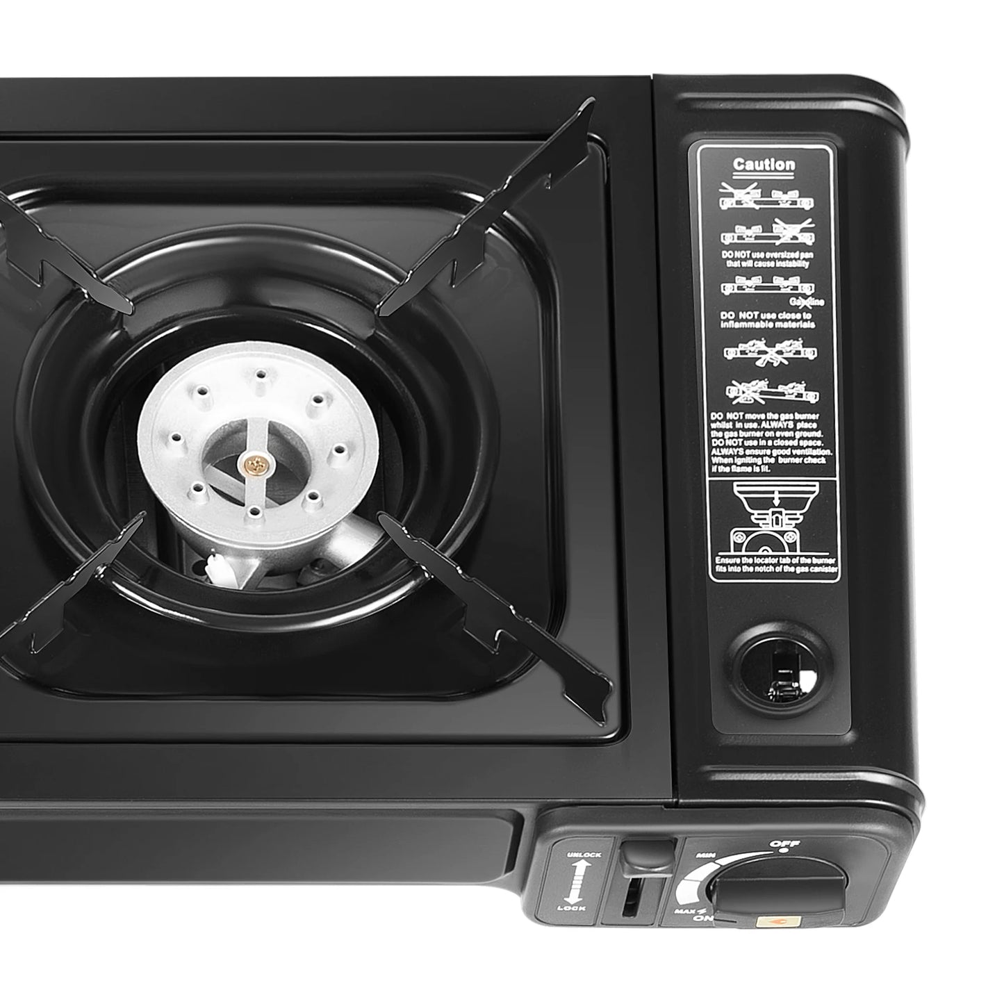 2500W Portable Camping Stove 2 Burners Camping Stove with Baking Tray&Portable Case use  Butane or LPG Home Application Outdoor