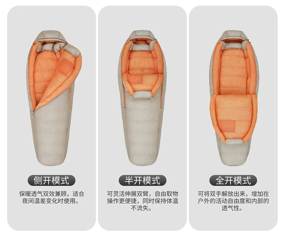 Naturehike Alpine PRO Goose Down Sleeping Bag Lightweight Mummy Sleeping Bag Winter Thick Camping Hiking Backpacking Equipment