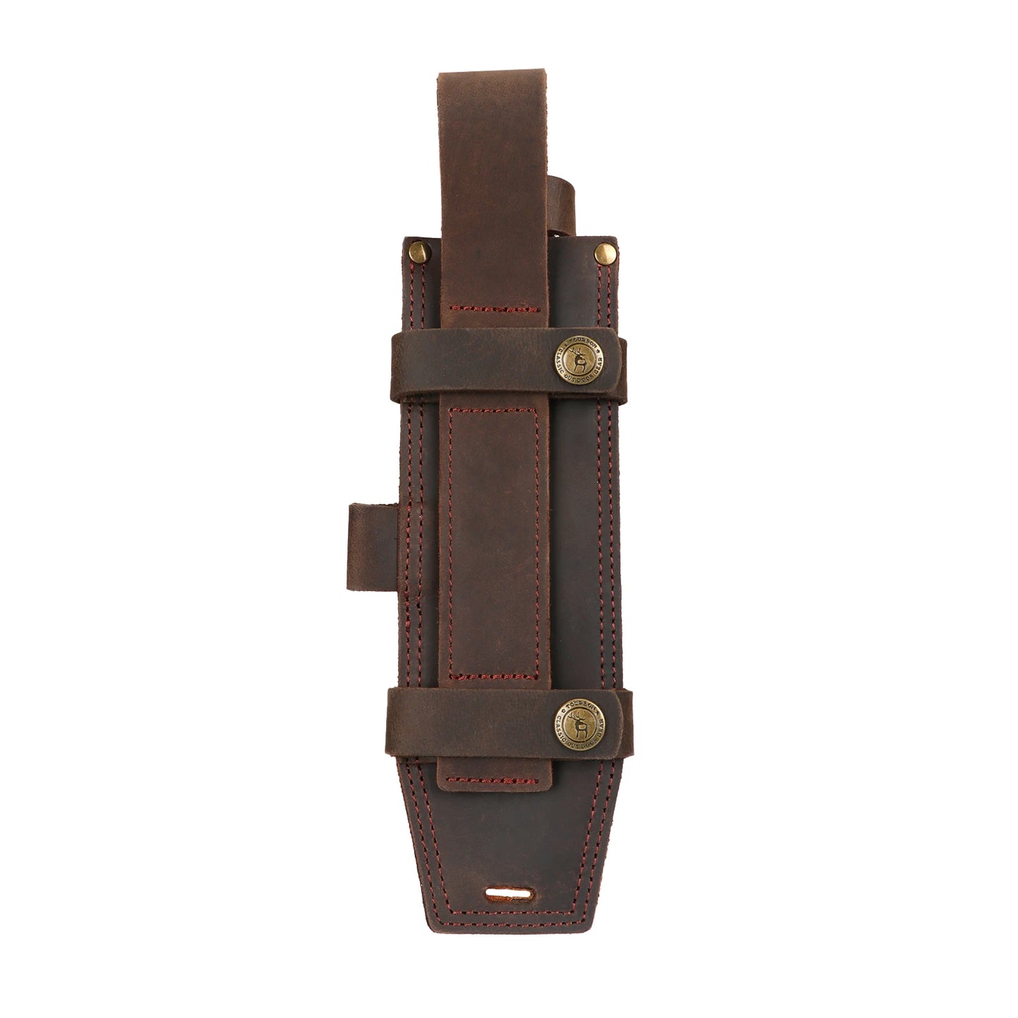 Tourbon Leather Multipurpose Fixed Blade Knife Sheath Cover with Fire Starter Slot a Small Pocket for Belt (without knives)