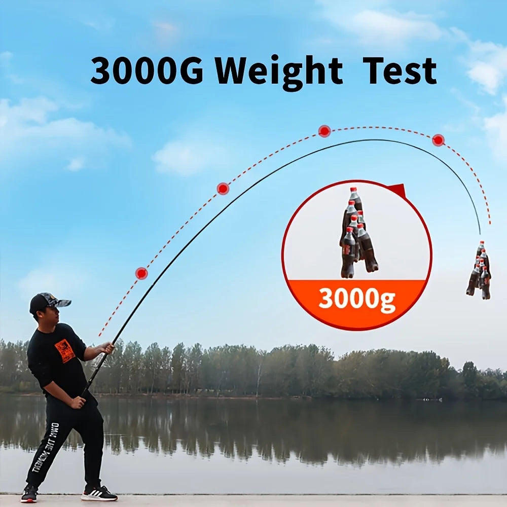 1PC  Freshwater Fishing Rod Super Hard Carbon Fiber Fly Carp Stream Freshwater Fishing Pole Ultralight Telescopic 7.2M
