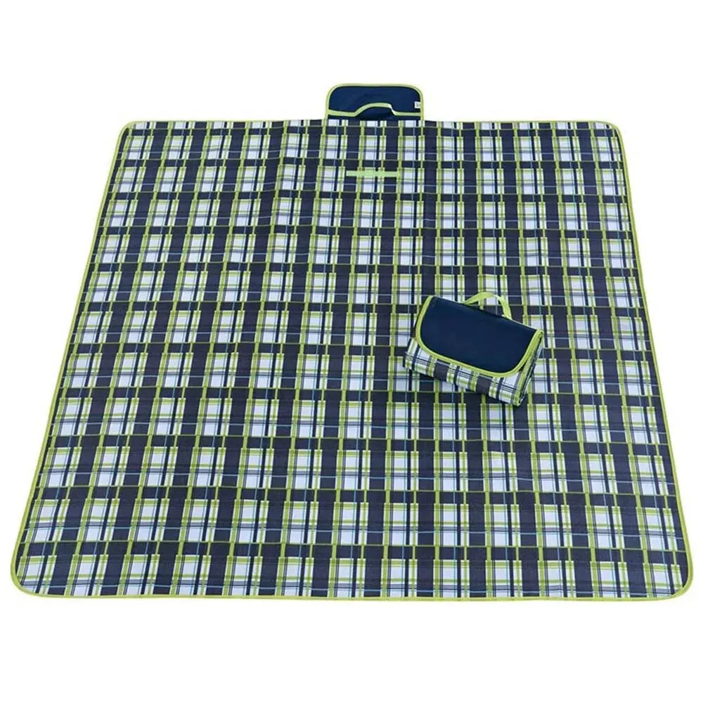 Waterproof Outdoor Picnic Mat Camping Beach Mat Plaid Portable Hiking Travel Sleeping Blanket Folding Grassland Pad Carpet
