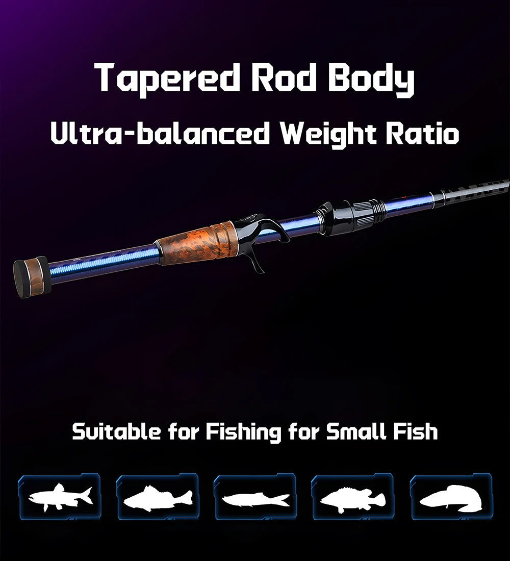 UL Fishing Tackle Lure Rod for Carp Trout Bass,Ultra Light Carbon Fiber Spinning / Casting Rod,Bait Fishing Pole Accessories