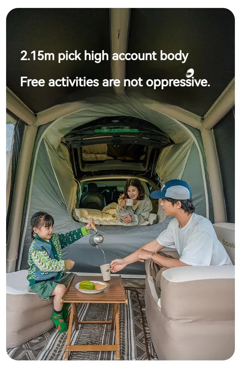 AIR 7.0 Car Tail Inflatable Tent Sunshade Waterproof SUV Travel Tent Versatile Outdoor Camping Removable DIY Car Tent