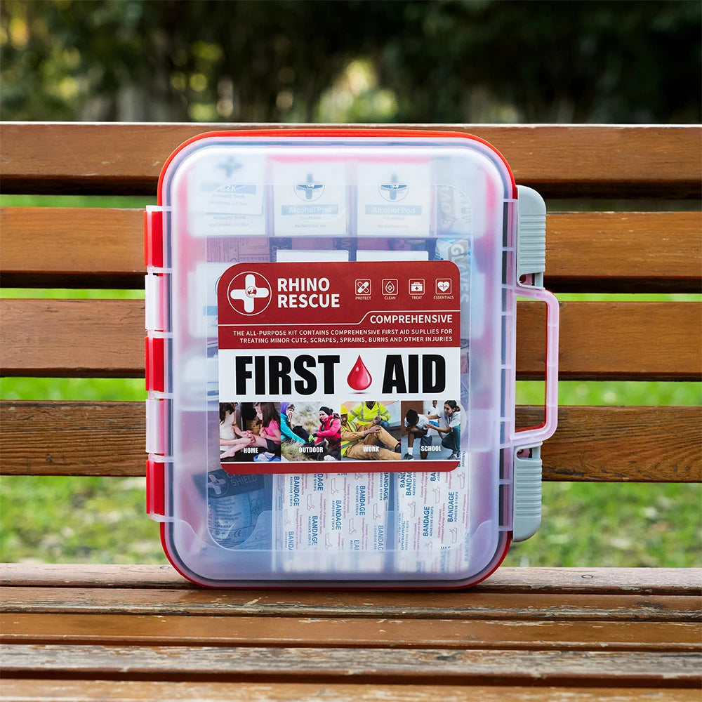 RESCUE 350 Pieces OSHA All-Purpose First Aid Kit, Home & Office Professional Medical Supplies,  for Emergency, School