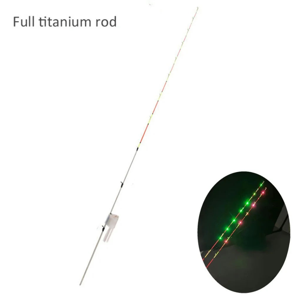 55cm Half/Full Titanium Raft Stick Tip Night Fishing Pole Refit Tip Replacement Outdoor Fishing Tackle Tool Accessories