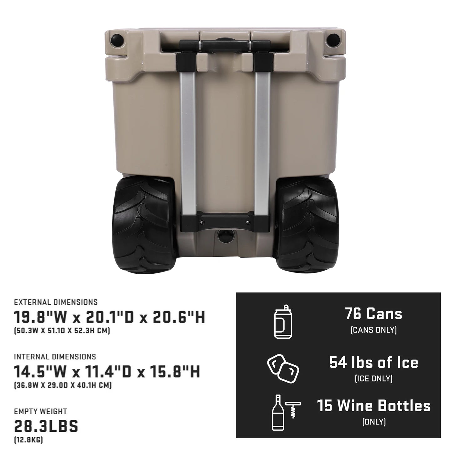 5L Insulated Wheeled Cooler with Leak-Proof Tight Latches for Camping Picnics More