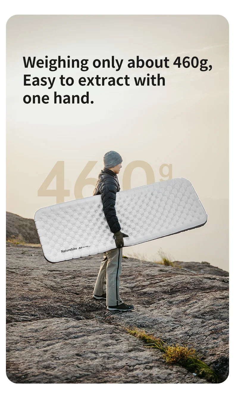 R6.5 Air Mattress 10cm Thickened Ultralight Sleeping Pad for Camping Hiking Warm Portable Outdoor Inflatable Mattress