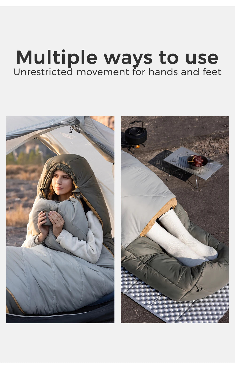Naturehike MJ Pro Mummy Sleeping Bag MG120/MG270 Ultralight Hiking Waterproof Sleeping Bag Camping Cotton Winter Sleeping Bag