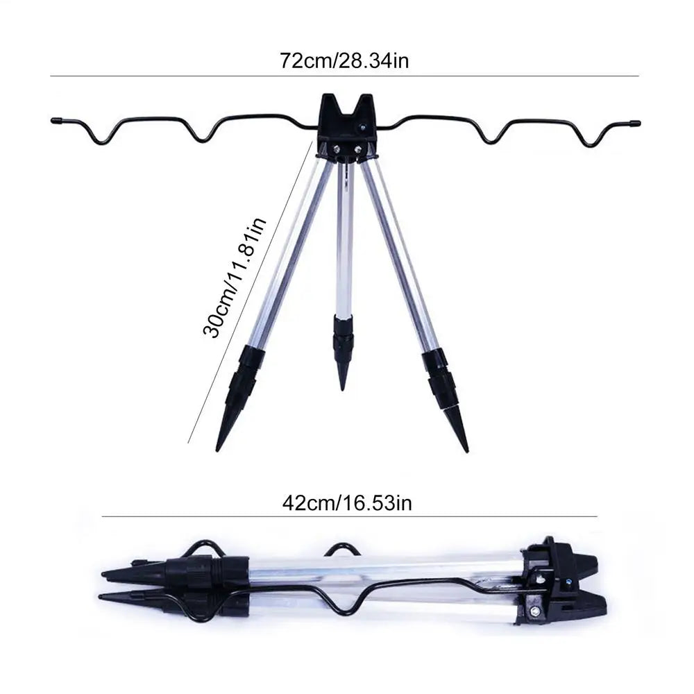1 Pcs Telescopic Aluminum Alloy Holder For Sea Fishing Rods Triangular Holder For Casting Rods Fishing Support For Angling