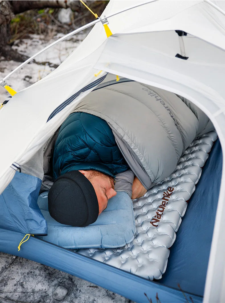 R-value5.8 Inflatable Sleeping Mattress Ultralight Portable Folding Warm Cushion Hiking Outdoor Camping Mat Bed Pad