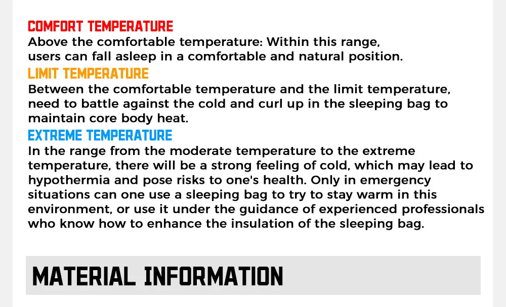 MG120 5℃ MG270 -2℃ Mummy Sleeping Bag Ultralight Camping Hiking Cotton Warm Thermal Winter Machine Wash Tour Gear