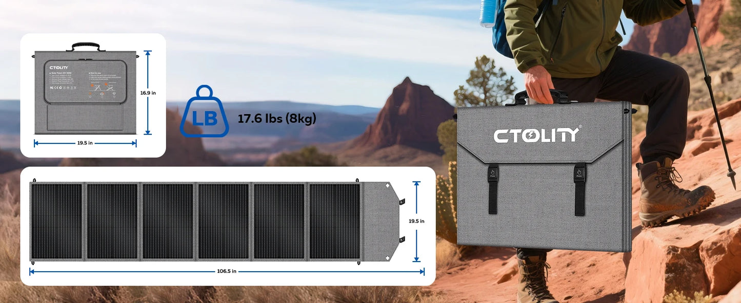 2400W Camping Power Station 2048Wh Lifepo4 1600W 110V AC Output Portable Solar Generator 200W 20.5V Flexible Solar Panel