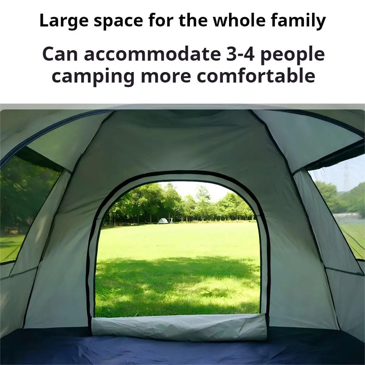 Outdoor shelter Sunshade Camping Tent Reactive outdoor Camping tent Two doors and two windows