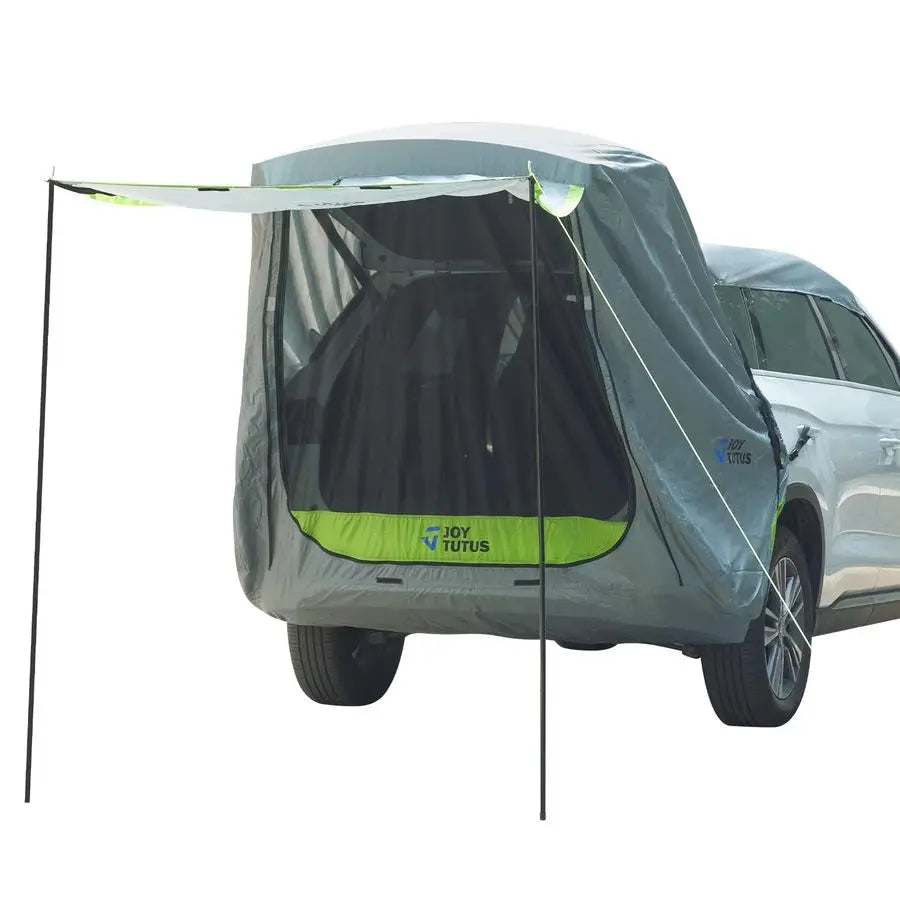 SUV Tailgate Tent with Awning Shade, Car Roof Canopy and Poles, Water Resistant Camping Tent, Outdoor Travel Preferred, Universa