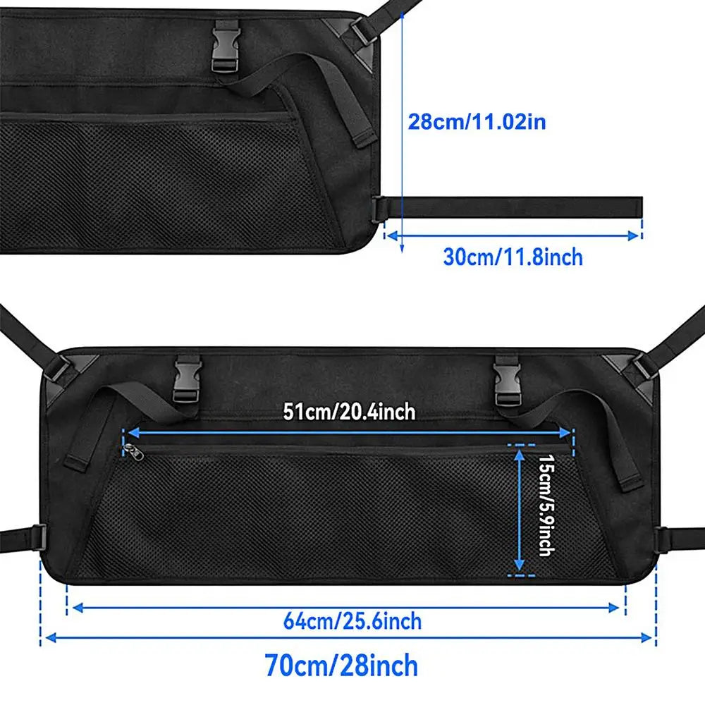 Folding Travel Cart Side Bag Folding Camping Side Bag Oxford Cloth Garden Cart Side Pockets for Outdoors Camping Picnics Beach