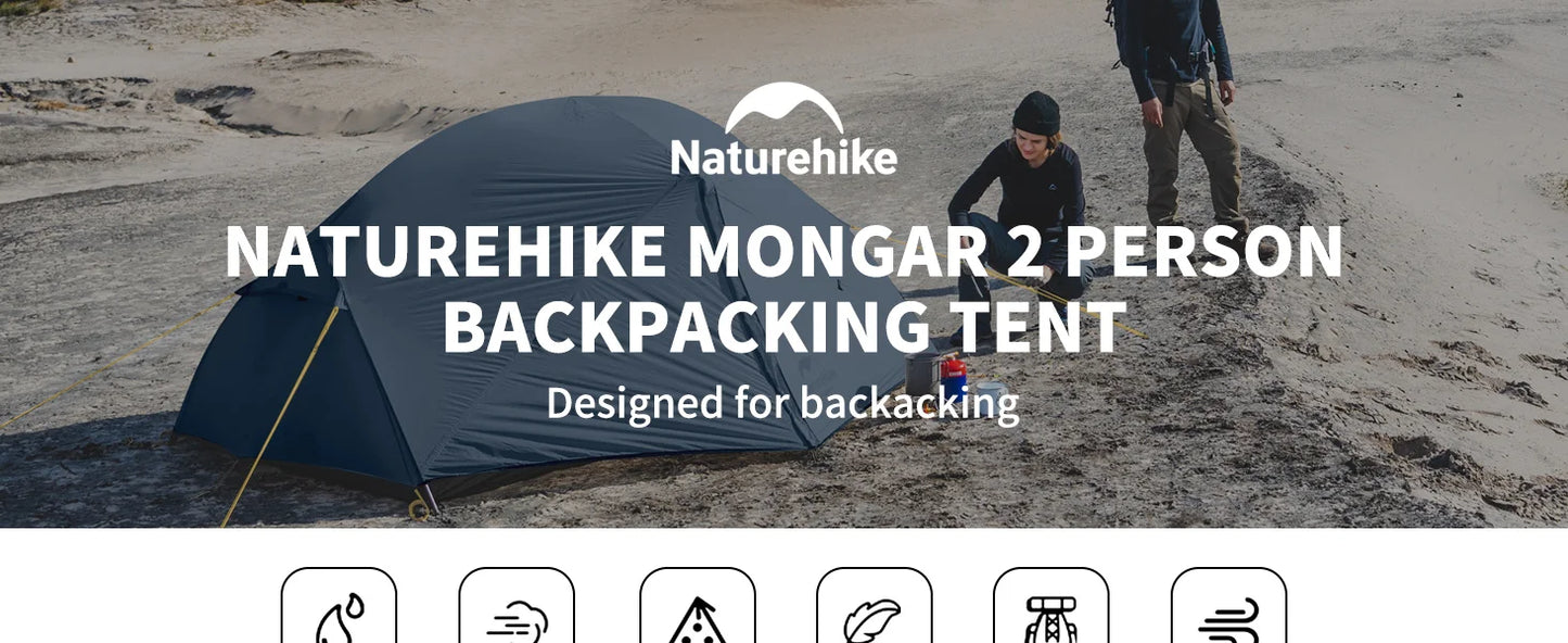Ultralight Tent 2 Person Waterproof PU3000mm Camping Tent Double Layer Outdoor Travel Hiking Tent