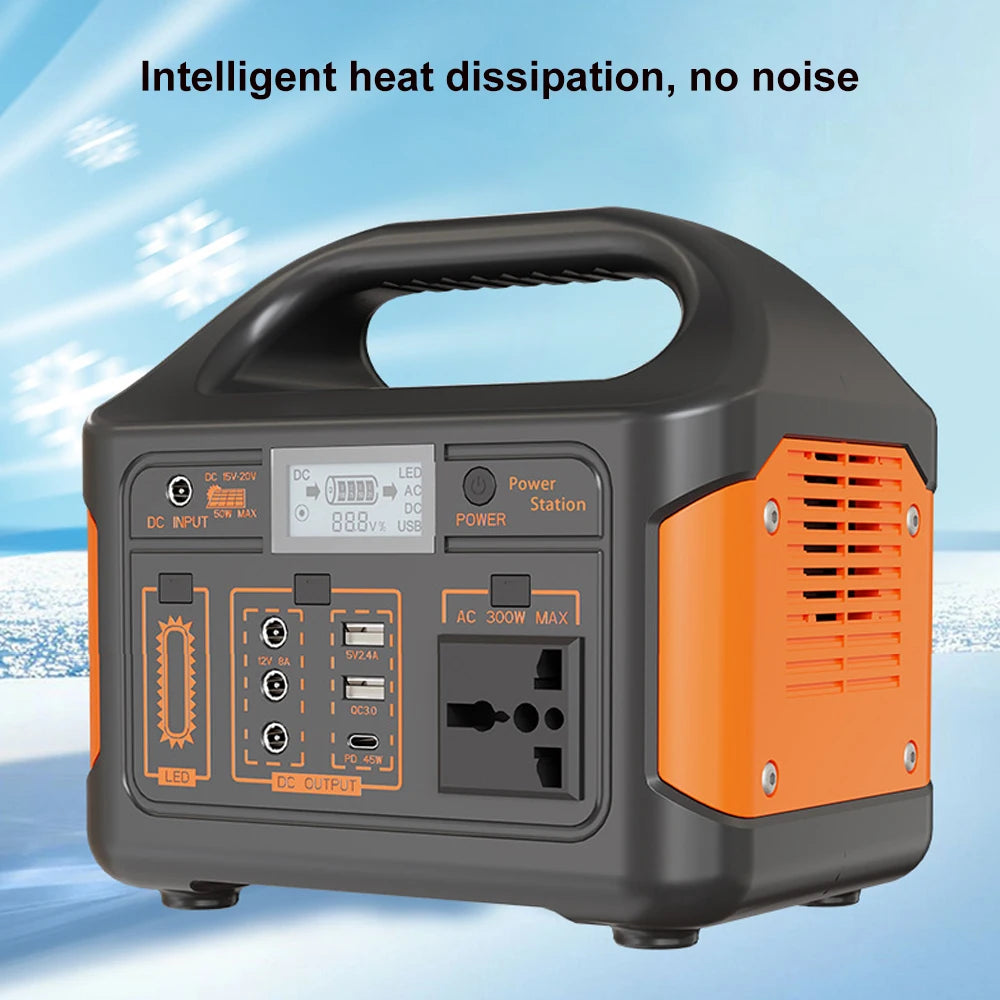 300W 500W 460.8Wh Portable Power Station Solar Generator AC 110V Emergency Power
