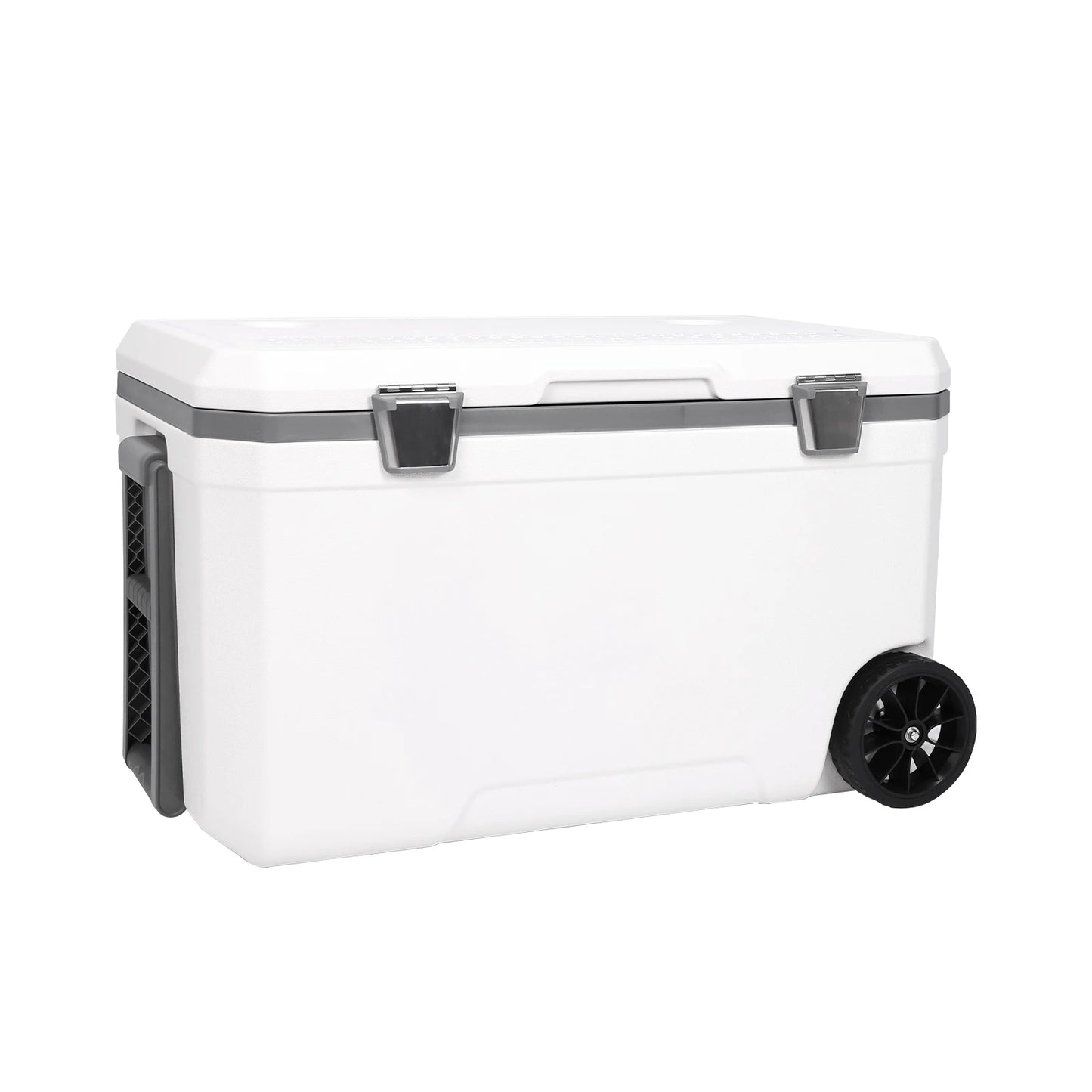 70L Wheeled Cooler 30 Percent Lighter Than Rotomolded Camping Cooler with Handle for Beach Drink Beverage Camping Picnic Fishing
