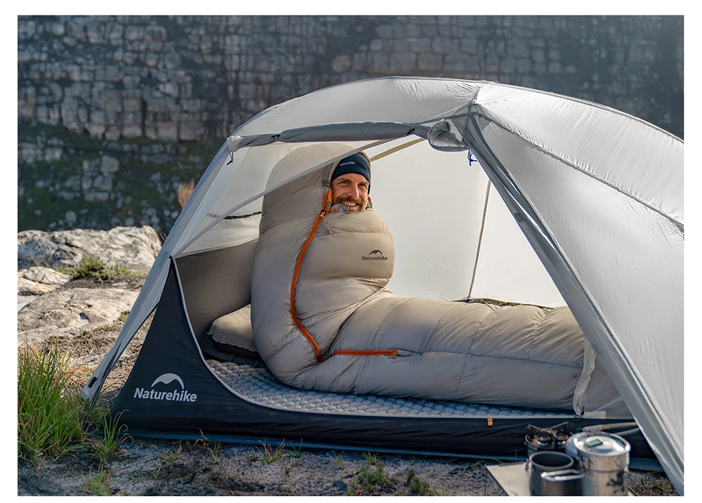 Naturehike Alpine PRO Goose Down Sleeping Bag Lightweight Mummy Sleeping Bag Winter Thick Camping Hiking Backpacking Equipment