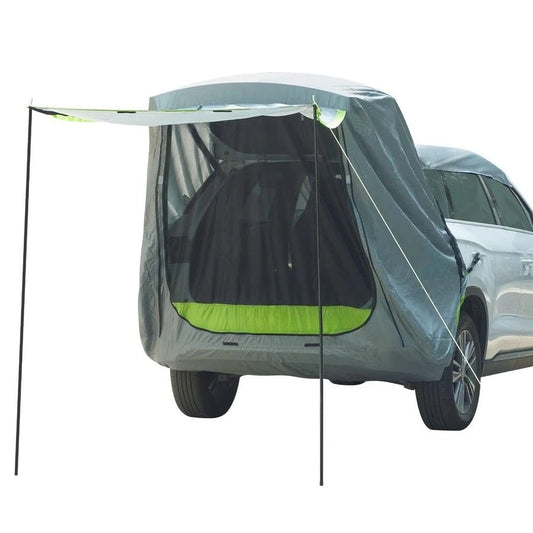 SUV Tailgate Tent with Awning Shade, Car Roof Canopy and Poles, Water Resistant Camping Tent, Outdoor Travel Preferred, Universa