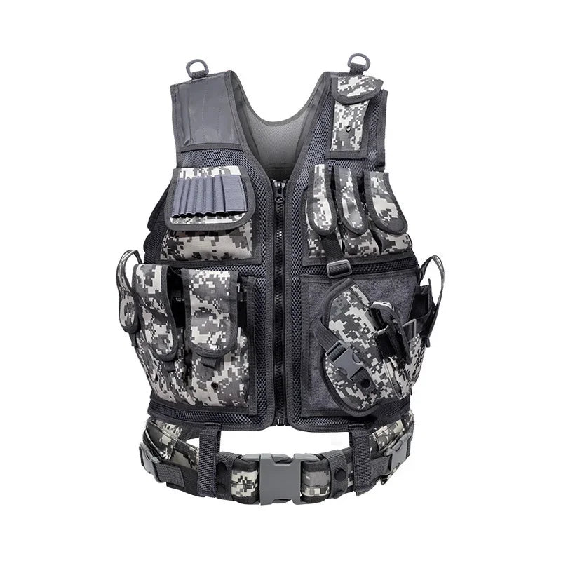 Adjustable Molle Tactical Vest Combat Body Armor Vests Security Guard Hunting Army Outdoor CS War Game Airsoft Training Jacket