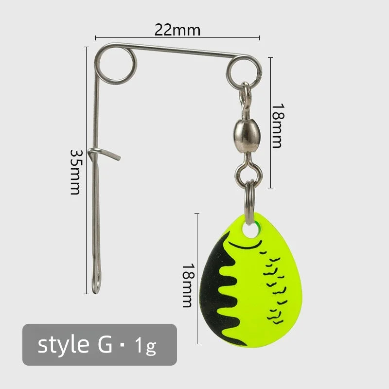 New 1-5PCS Spinner Fishing Lure Bait Spoon Swisher Buzzbait Bass Wire Baits Popper Vib Spinnerbait Lure DIY Fishing Accessories