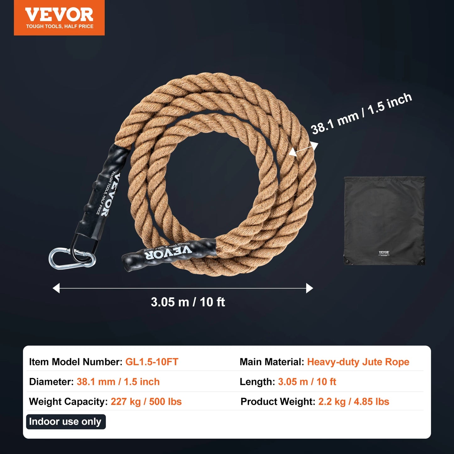 10-30FT Gym Climbing Rope Gym Fitness Training Rope Gym Exercise Workout Rope for Adults, Climbing Rope for Fitness