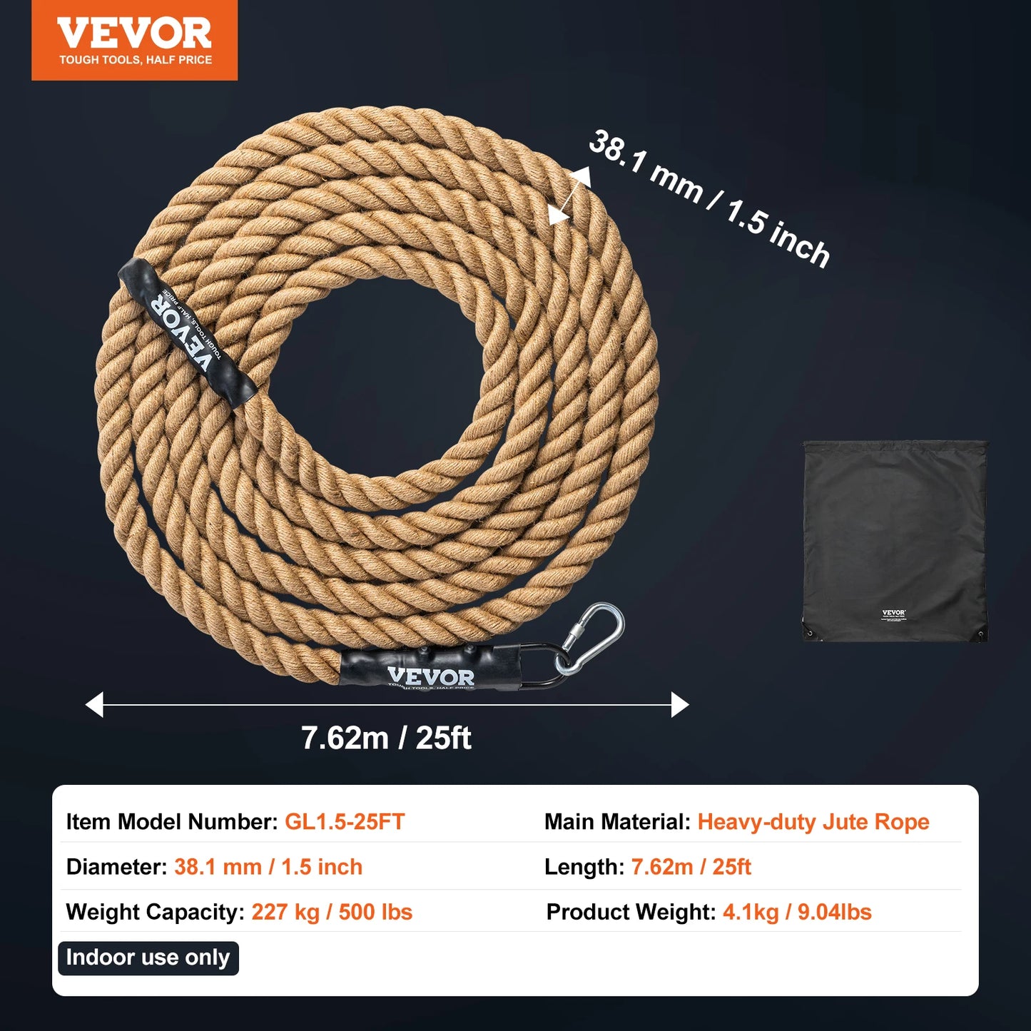 10-30FT Gym Climbing Rope Gym Fitness Training Rope Gym Exercise Workout Rope for Adults, Climbing Rope for Fitness