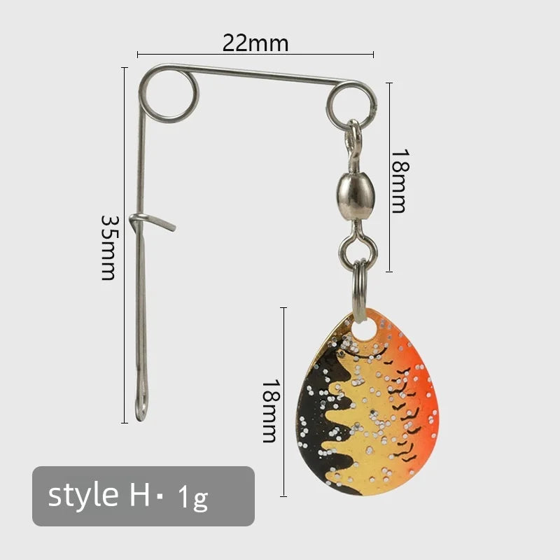 New 1-5PCS Spinner Fishing Lure Bait Spoon Swisher Buzzbait Bass Wire Baits Popper Vib Spinnerbait Lure DIY Fishing Accessories
